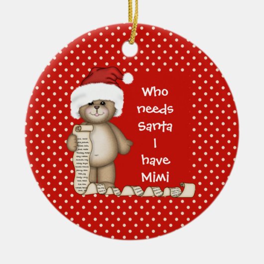 サンタなんて必要ない... ミミ クリスマス オーナメント (正面)