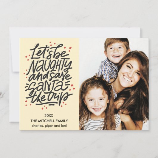 サンタにいけな行救こおもしろいう カード (正面)