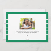 サンタにお願い! 編集可能なカラー クリスマス フォト カード (裏面)