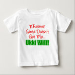 サンタには分からないウキ・ウィル ベビーTシャツ<br><div class="desc">サンタが私を得ないなら何でもウキは可愛いデザイン。フィンランド素晴らしの祖父を持つフィンランドの孫または孫のデザイン。どの孫もサンタよりフィンランドのおじいちゃんのほうが良いって知ってる!クリスマス素晴らしの季節のために。</div>