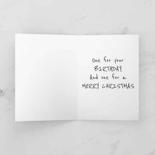 サンタには「特別」な誕生日/クリスマストーストがある シーズンカード (内部)