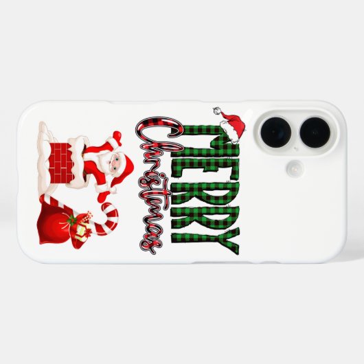 サンタによるメリークリスマス - Apple iPhone 16 カース Case-Mate iPhoneケース (裏面 (横))