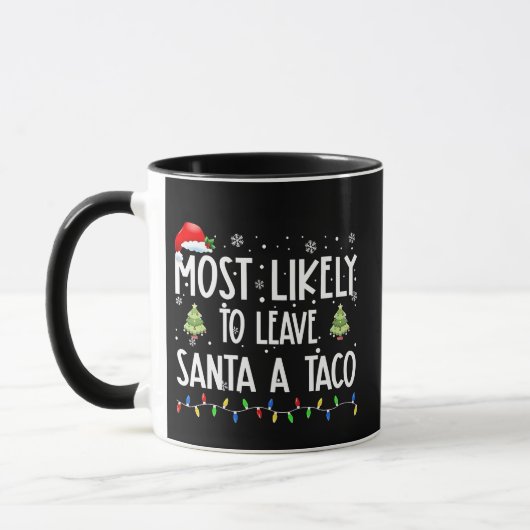 サンタにタコスをプレゼントしそうなクリスマス マグカップ (左)