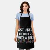 サンタにビールのクリスマスライトを提供する可能性が高い エプロン (着用した状態)