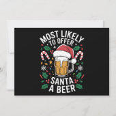 サンタにビールのファミリーマッチングを提供する可能性が最も高い シーズンカード (正面)
