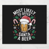サンタにビールのファミリーマッチングを提供する可能性が最も高い ビールラベル (シングルラベル)