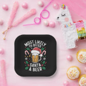 サンタにビールのファミリーマッチングを提供する可能性が最も高い ペーパープレート (パーティー)