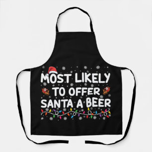 サンタにビールを勧めそうな人 クリスマス ライト エプロン