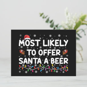 サンタにビールを勧めそうな人 クリスマス ライト 招待状