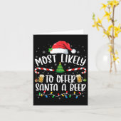 サンタにビールを勧めそうな人 面白い飲み仲間 カード (黄色い花)