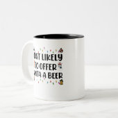 サンタにビールを勧めそうな人 Funny Drinking ツートーンマグカップ (正面左)