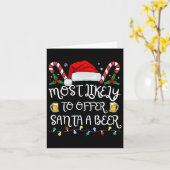 サンタにビールを勧める可能性が最も高い 家族で飲む カード (黄色い花)