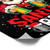 サンタにビールを勧める可能性が最も高い 面白い 飲酒 C ポスター (角)