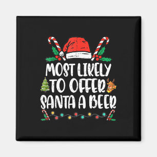 サンタにビール家族のクリスマスを提供する可能性が最も高い マグネット