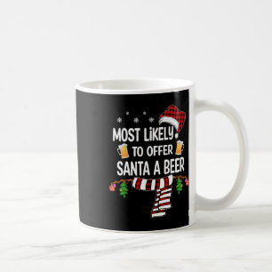 サンタにビール家族のクリスマスを提供する可能性が高い コーヒーマグカップ