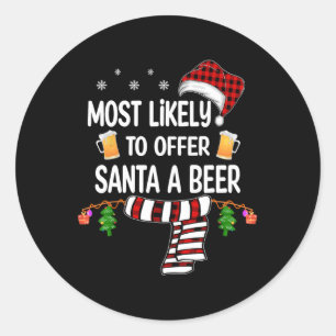 サンタにビール家族のクリスマスを提供する可能性が高い ラウンドシール