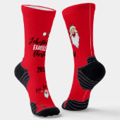 サンタにマッチする家族クリスマスソックスを笑う ソックス (傾斜あり)