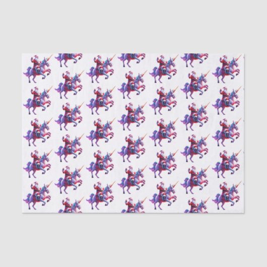 サンタに乗るユニコーン 薄葉紙 (正面)