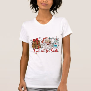 サンタに出ユーモアのあるた Tシャツ