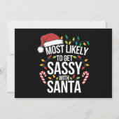 サンタに最も似合う生意気なクリスマス Xmas シーズンカード (正面)