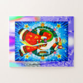 サンタに波 ジグソーパズル (横)