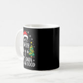 サンタに良い家族を定義してもらう可能性が最も高いクリスマス コーヒーマグカップ (正面左)