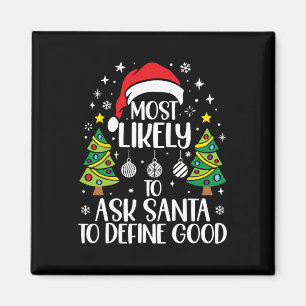 サンタに良い家族を定義してもらう可能性が最も高いクリスマス マグネット