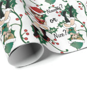 サンタに行いけなった?ニース? – クリスマスガール ラッピングペーパー (ロールコーナー)