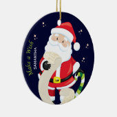 サンタに願いを叶える セラミックオーナメント (右)