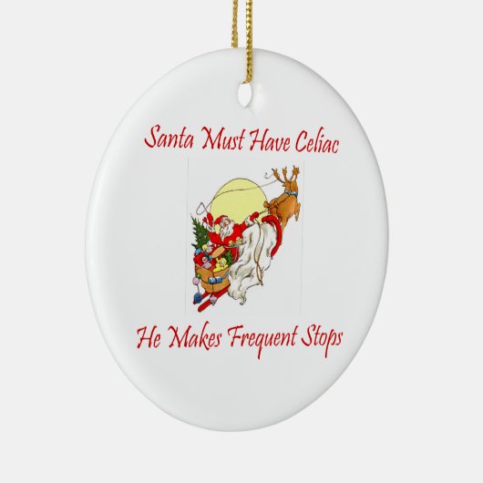 サンタにCeliacなければなりません-彼は頻繁な停止をします セラミックオーナメント (右)