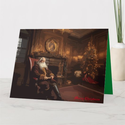 サンタのあたたかな小部屋 カード (正面)