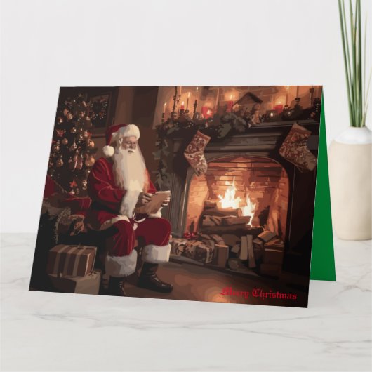 サンタのあたたかな小部屋 カード (正面)