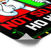 サンタのいい子メーター67％面白いクリスマスTシャツ ポスター (角)