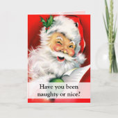 サンタのいけないですかニースのまばたきの挨拶 シーズンカード (正面)