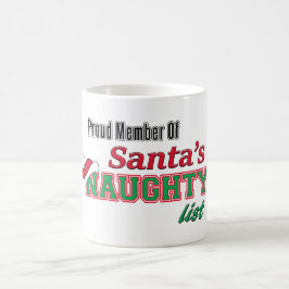 サンタのいけないリストのおもしろいなクリスマスのマグ コーヒーマグカップ