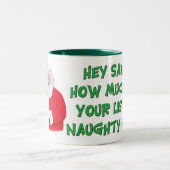 サンタのいけないリストのマグ ツートーンマグカップ (中央)