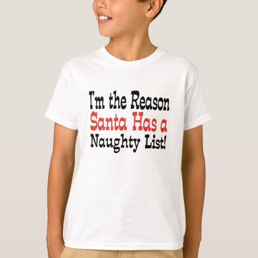 サンタのいたずらリスト入り! Tシャツ (正面)