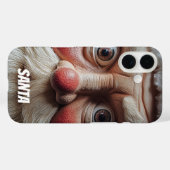 サンタのおどろいた表情のクローズアップ Case-Mate iPhoneケース (裏面 (横))