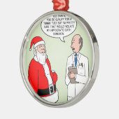サンタのおなかのタック メタルオーナメント (左)