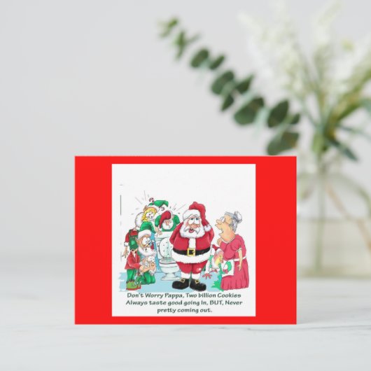 サンタのおもしろいな写真 シーズンポストカード (スタンド正面)