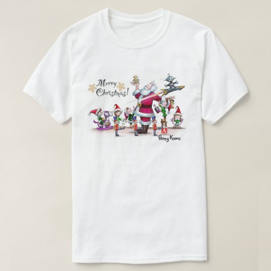 サンタのおもちゃショップTシャツ Tシャツ (デザイン正面)