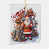 サンタのおもちゃ工場 セラミックオーナメント (右)