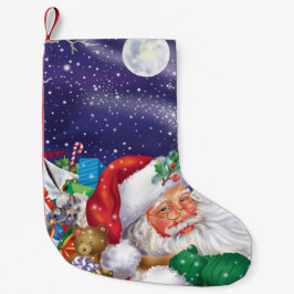 サンタのおもちゃ配達ストッキング スモールクリスマスストッキング