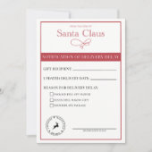 サンタのお届け遅延のお知らせ(空白) シーズンカード (正面)