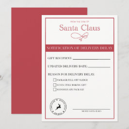 サンタのお届け遅延のお知らせ（空白） シーズンカード