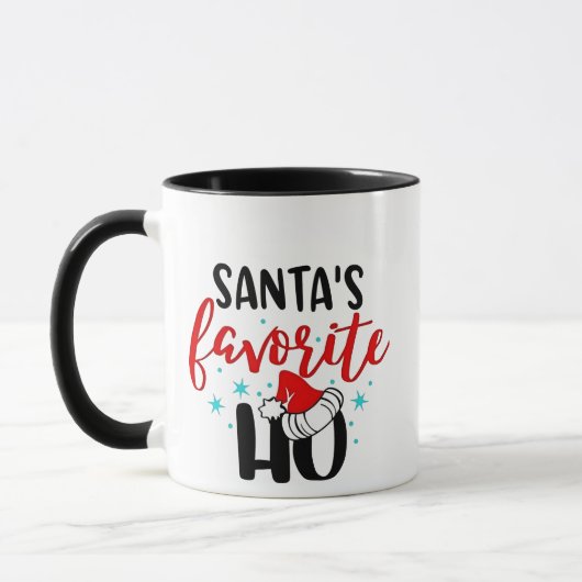 サンタのお気に入りで面白いクリスマス マグカップ (左)