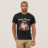 サンタのお気に入りのおじ | かわいい家族のクリスマスデザイン Tシャツ (正面フル)