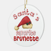 サンタのお気に入りのなブルネットのオーナメント セラミックオーナメント (左)