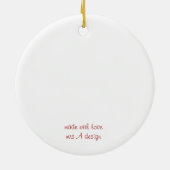 サンタのお気に入りのなブルネットのオーナメント セラミックオーナメント (裏面)