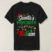 サンタのお気に入りのイタリア製衣類ホリデーギフト Tシャツ (デザイン正面)